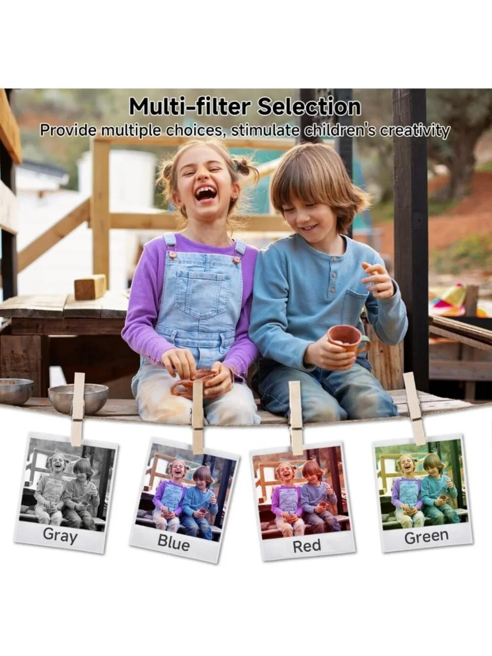 4K FHD Kids Digital Camera 44MP with 64GB SD Card - Perfect for Young